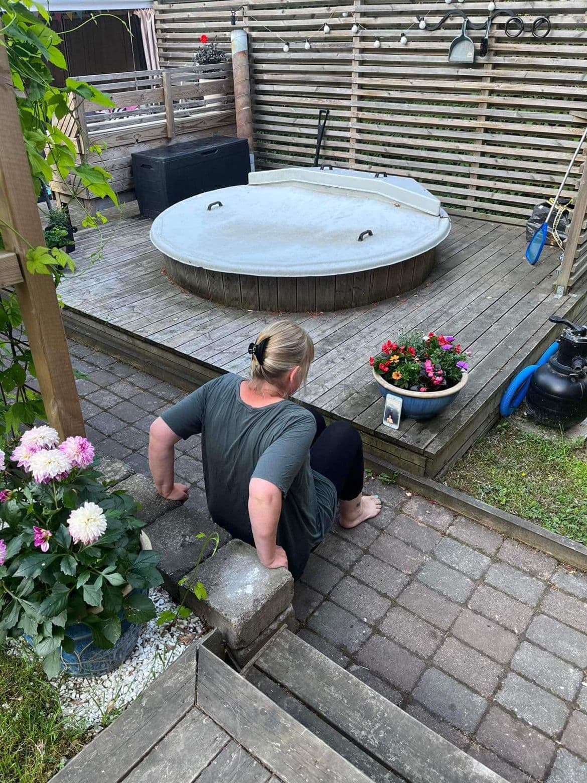 Person som tränar med digitalt stöd